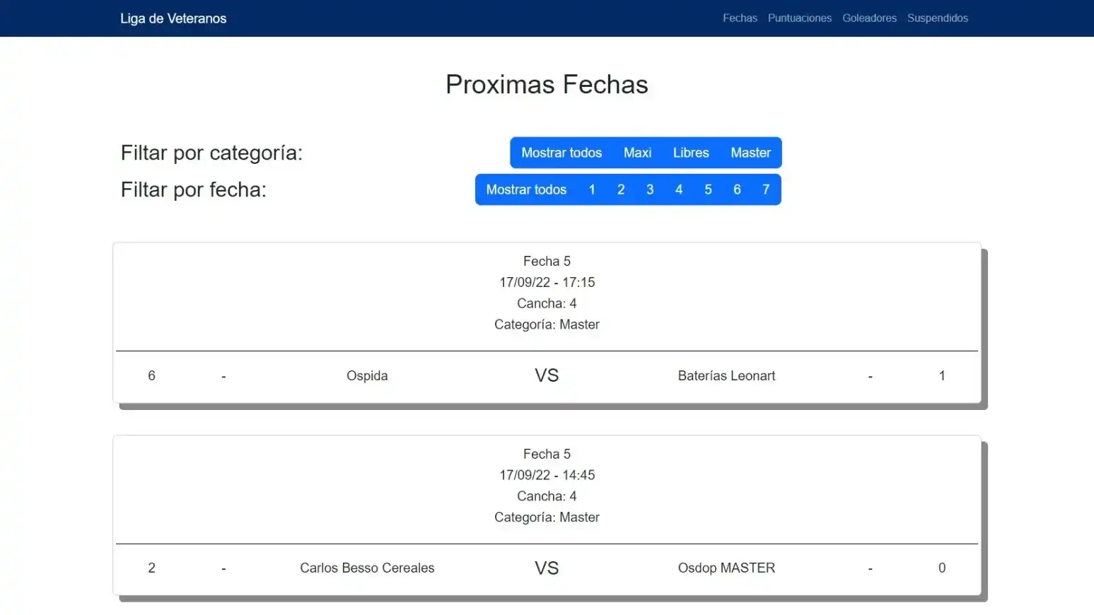 Liga de veteranos